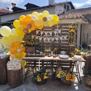 Στολισμός Βάπτισης με Θέμα Ηλίανθος